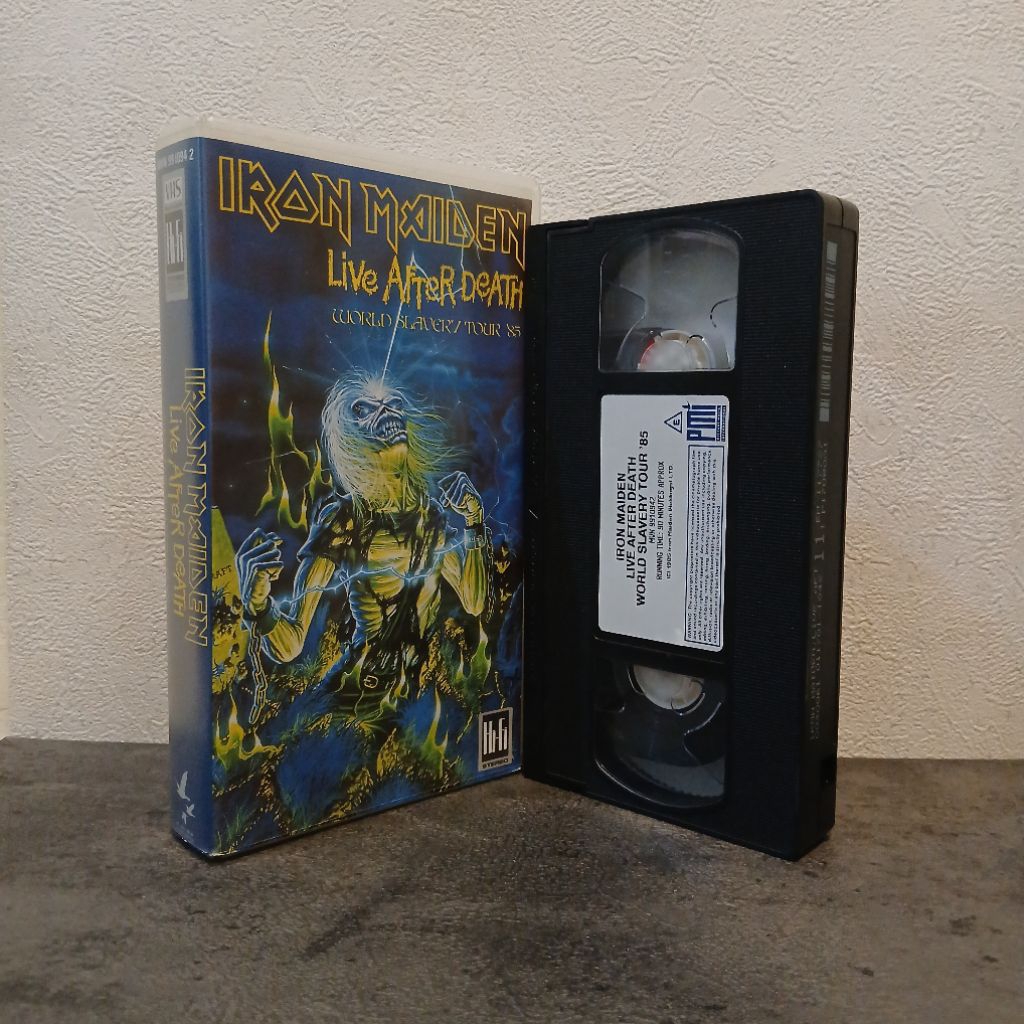kaset vhs musik iron maiden-live after death original