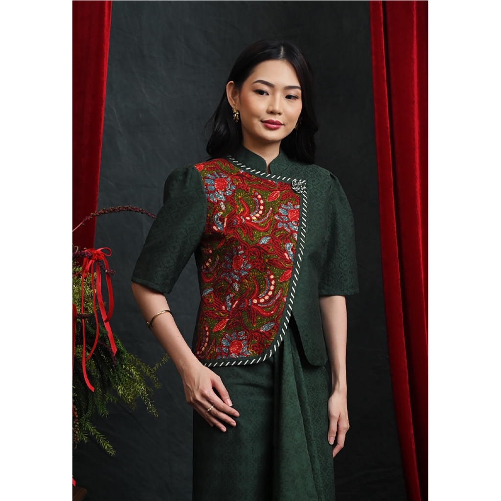 NONA RARA - Cahaya Tulis T5101, Baju kerja batik blouse wanita modern