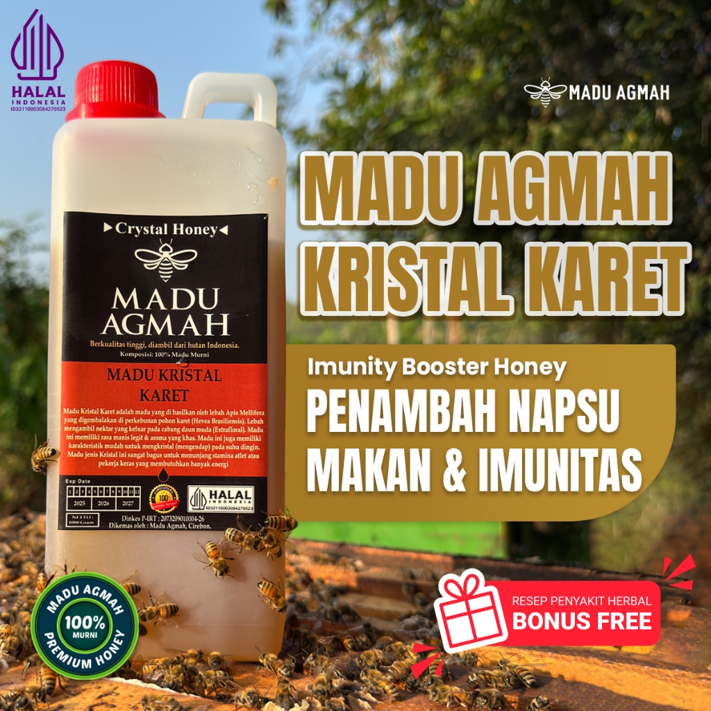 Madu Agmah Nektar Karet Raw Penggemuk Badan