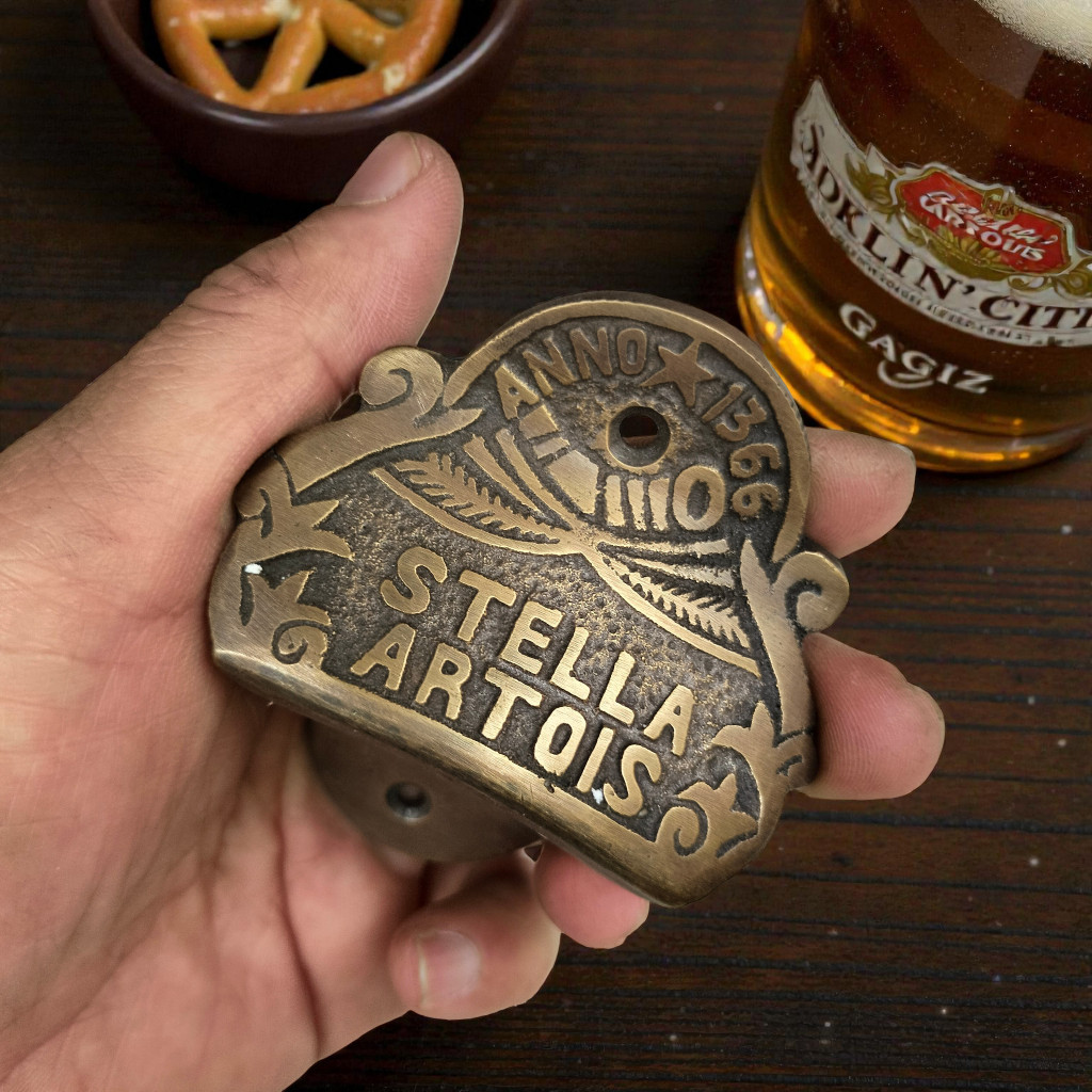 Pembuka Botol Kuningan Bottle Opener Stella Artois