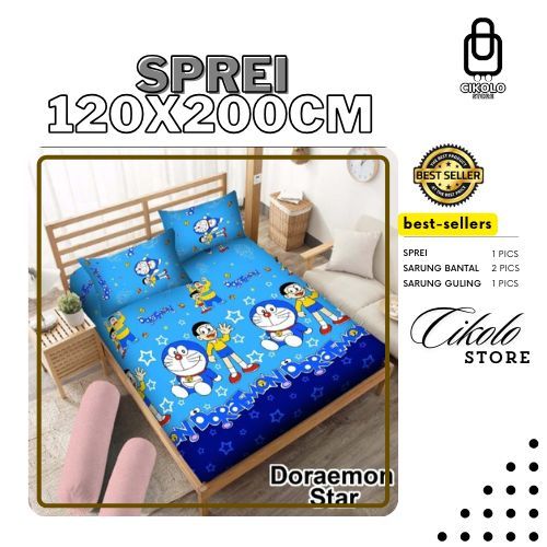 SPREI KATUN JEPANG UKURAN 120X200CM MOTIF KARTUN CIKOLO STORE
