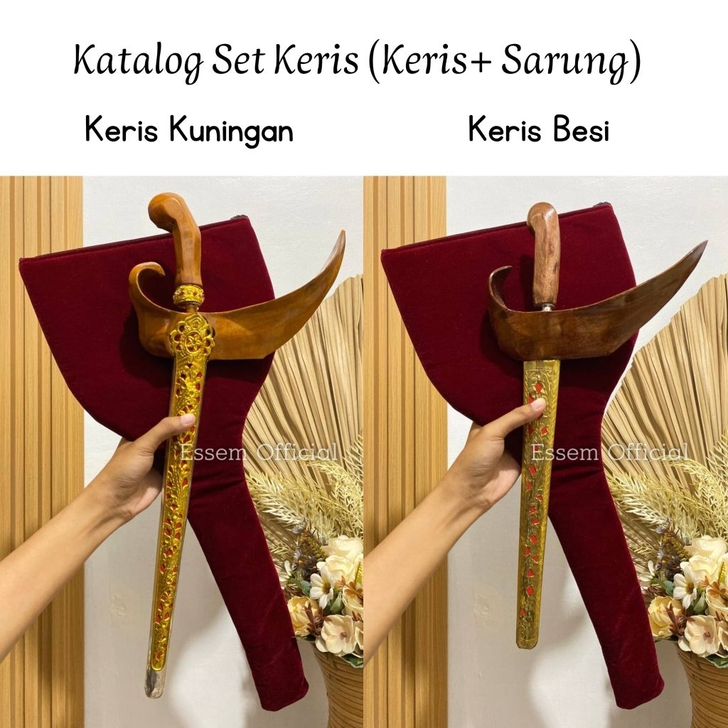 • Set Keris Karawang dan Kuningan Adat Jawa - Keris dan Sarung Keris •