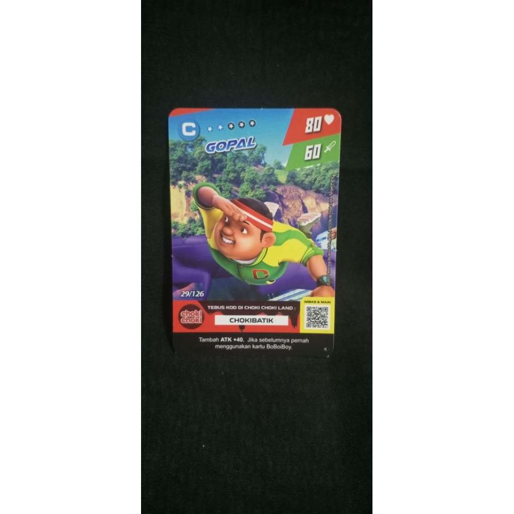 Kartu Boboiboy GOPAL