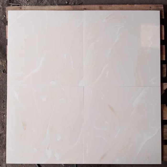 KERAMIK LANTAI GLOSSY CUTTING 50X50 SUN POWER ONTORIA CREMA REC KERAMIK KILAP KREM KERAMIK GLOSSY 50