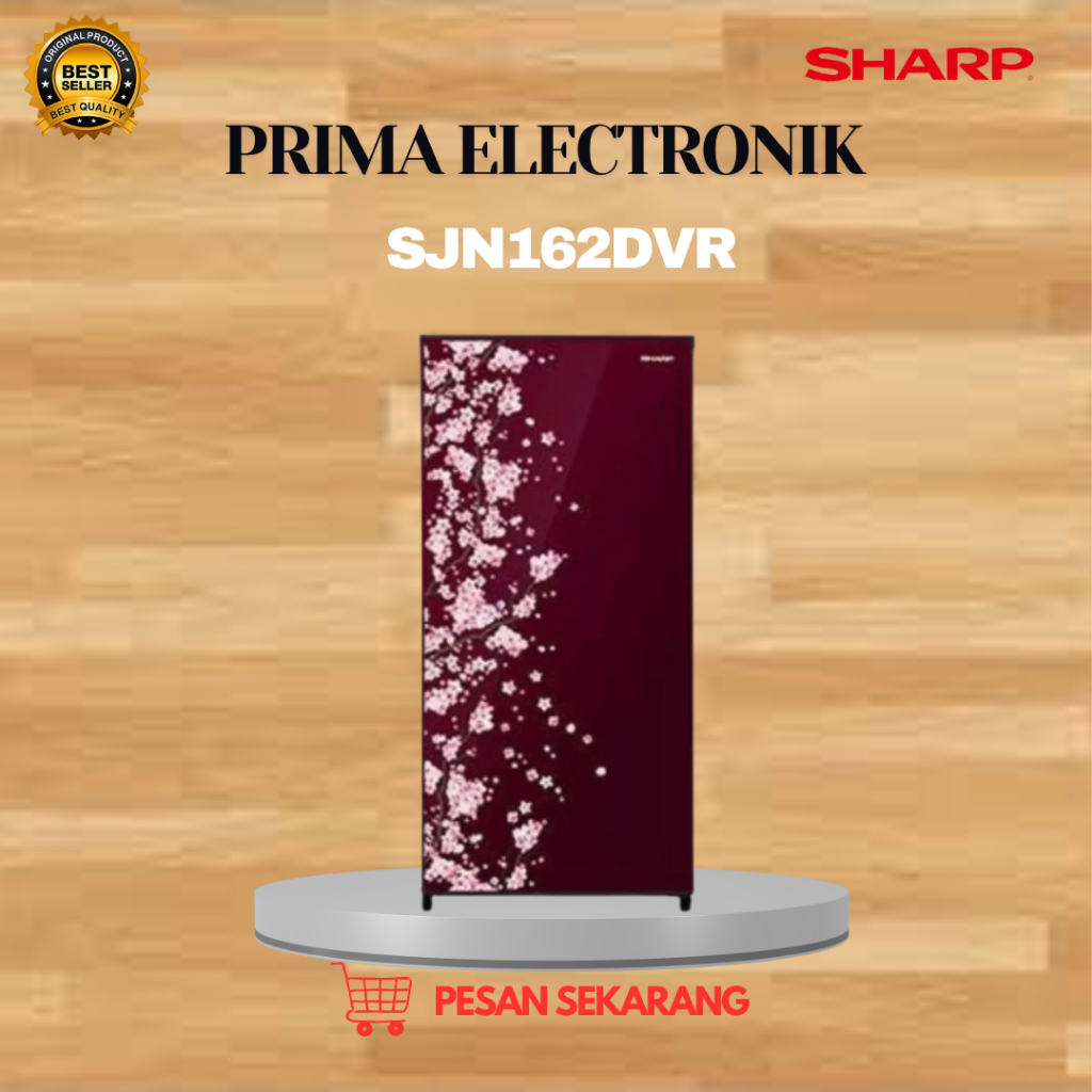 SHARP KULKAS 1 PINTU SJN162DVR 128L/SJN-162DVR/SJN 162DVR/KULKAS LOW WATT/ MURAH ORIGINAL BERGARANSI