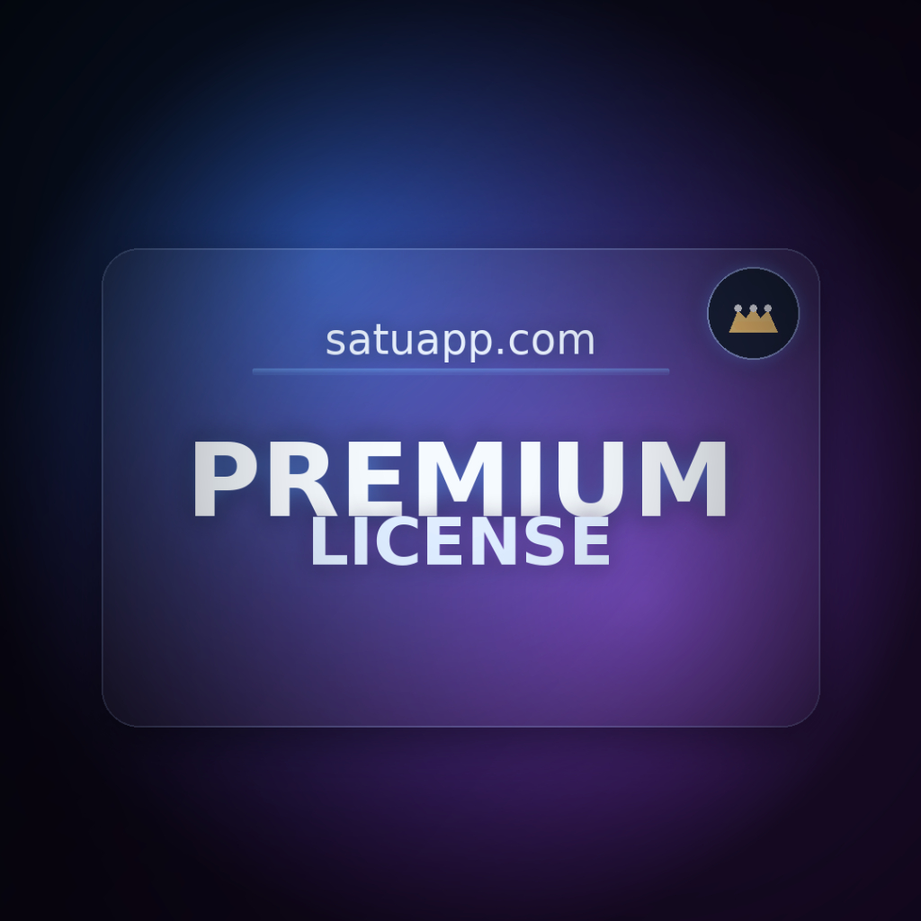 Lisensi satuapp | Kode aktivasi premium satuapp