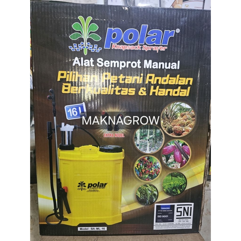 Knapsack Sprayer/pompa/tanki POLAR MANUAL 16 LITER