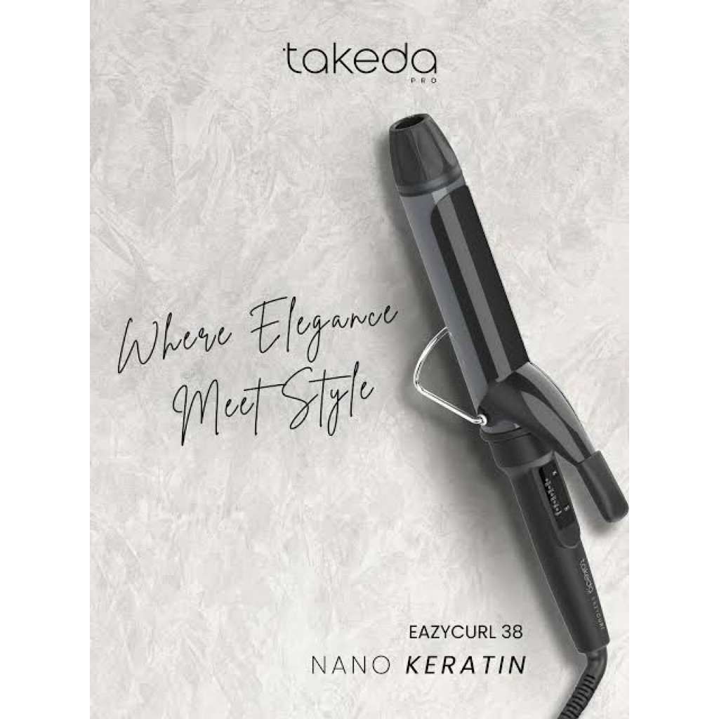 TAKEDA EAZY CURLY 32mm , TAKEDA EAZY CURLY 38 , TAKEDA EAZY CURLY NANO KERATIN TAKEDA CATOK KLINTONG