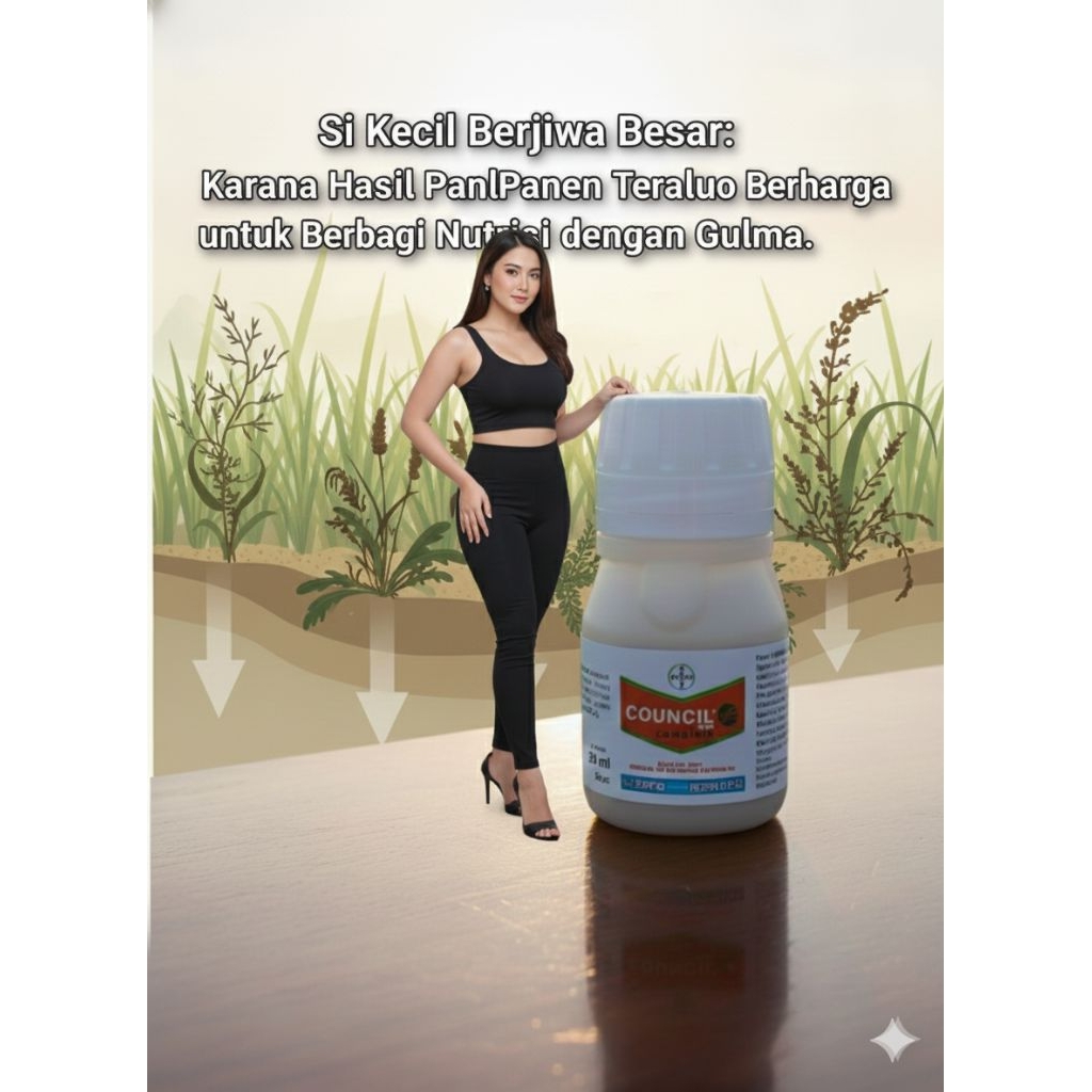 Herbisida COUNCIL Asli 50 ml Pembasmi Gulma Sawah Paling Ampuh  Obat Gulma Cepat Kerja untuk Rumput 