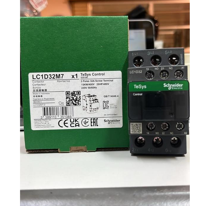 Magnetic kontaktor schneider 50A LC1D32M7 LC1D32E7 LC1D32Q7 LC1D32F7 LC1D32D7 LC1D32B7  LC1D32 220V 
