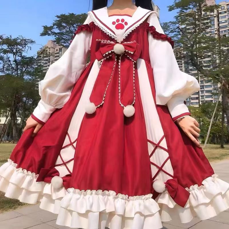 Lolita Princess Dress Original Cute Lolita Daily Dress Sweet Full Set