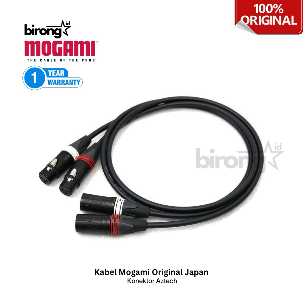 Kabel Mogami Double XLR Male to Female Low Noise Original Japan 3106 Mixer Dlms Perangkat Audio Prof