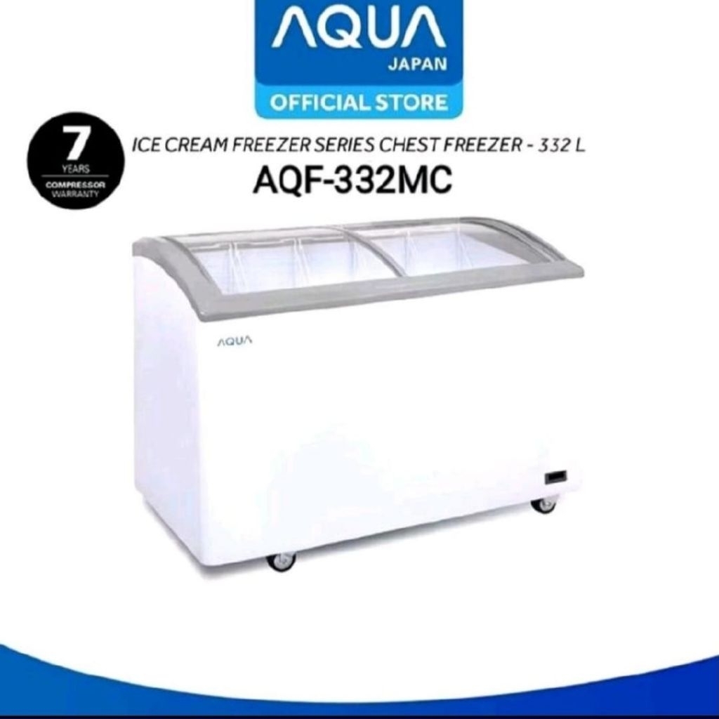 BOX FREEZER SLIDING AQUA AQF-322MC CHEST FREEZER 300LITER