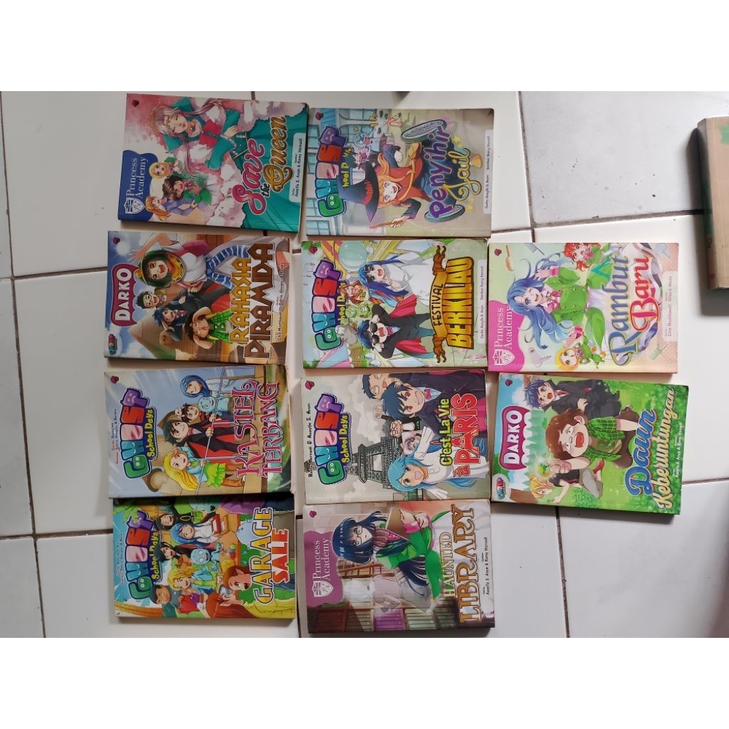 kumpulan komik bekas ghost school days, princess academy, darko