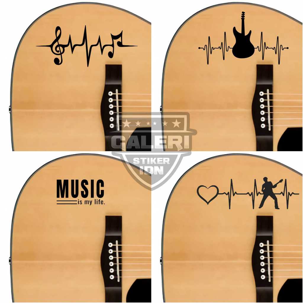stiker Sticker Decal body gitar variasi body gitar stiker gitar estetik