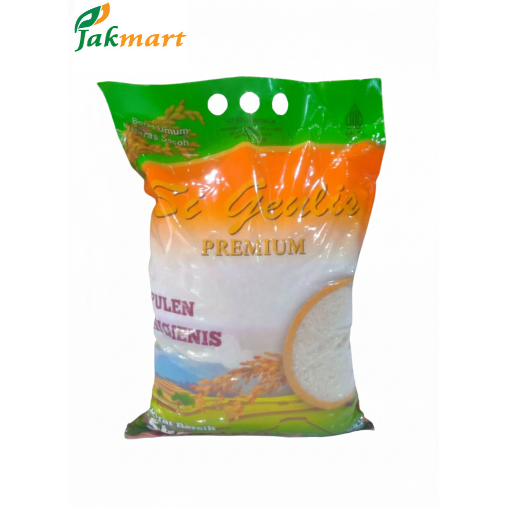 SI GEULIS Beras Premium 5kg Rasa Pulen Wangi Putih Tanpa Pengawet