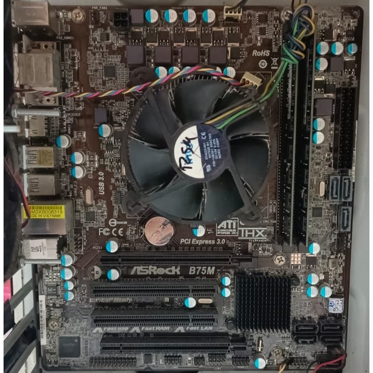 Paket CPU I7 3770 , motherboard Asrock B75M dan DDR3 16 GB
