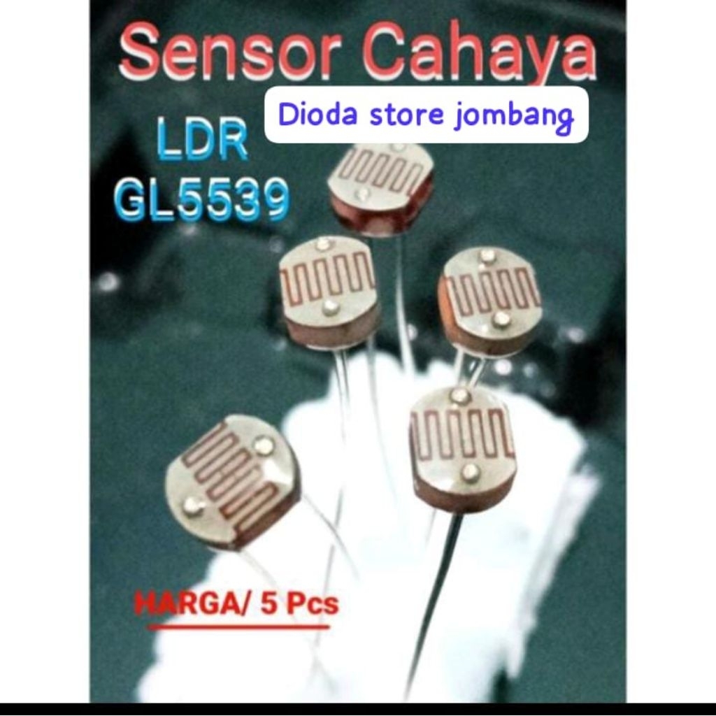 @5pcs sensor cahaya LDR 5539mm untuk sensor lampu