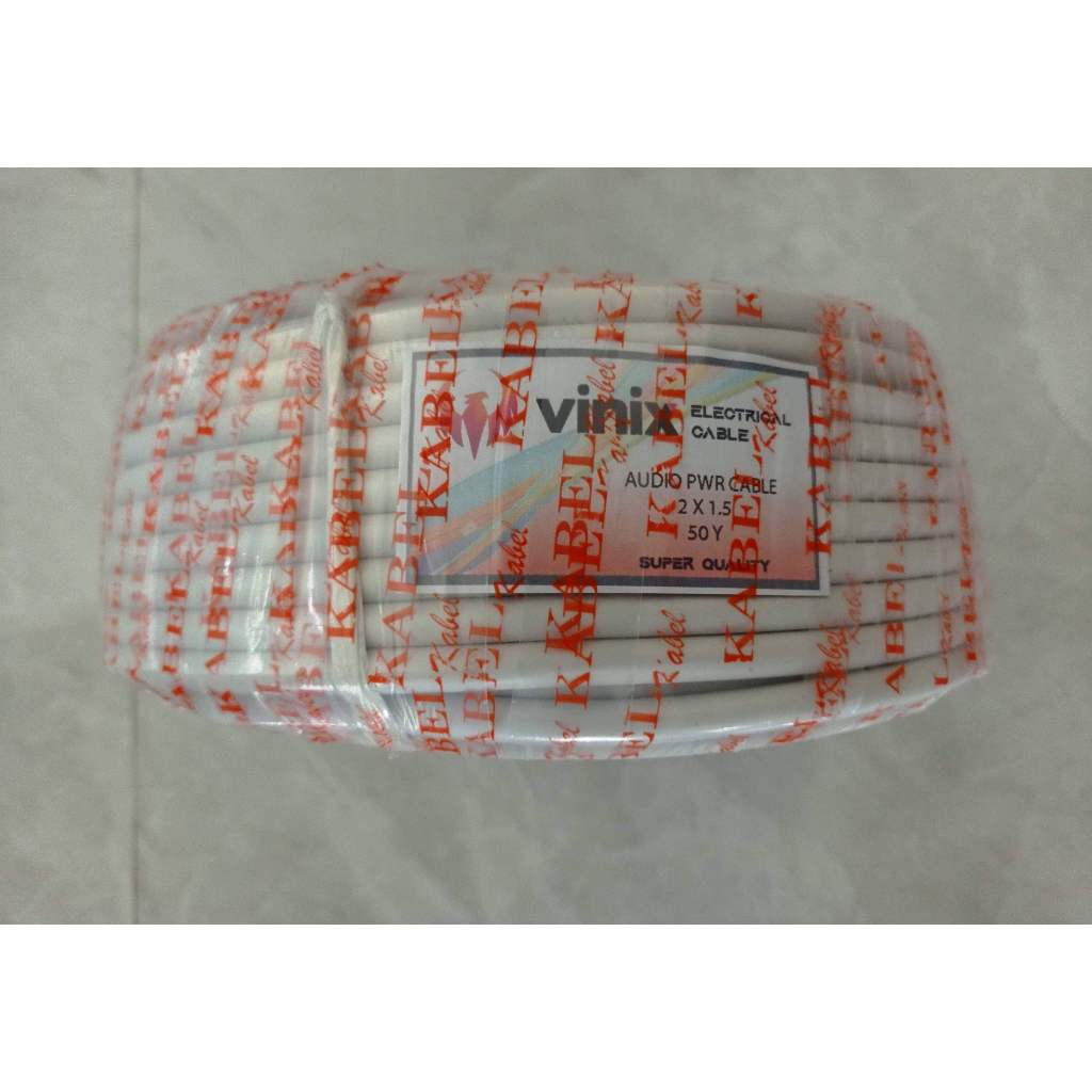 Kabel Vinix kabel Listrik NYM 2x1.5 kabel kawat isi 2 kabel lidi Panjang 50 yard kabel tunggal bukan