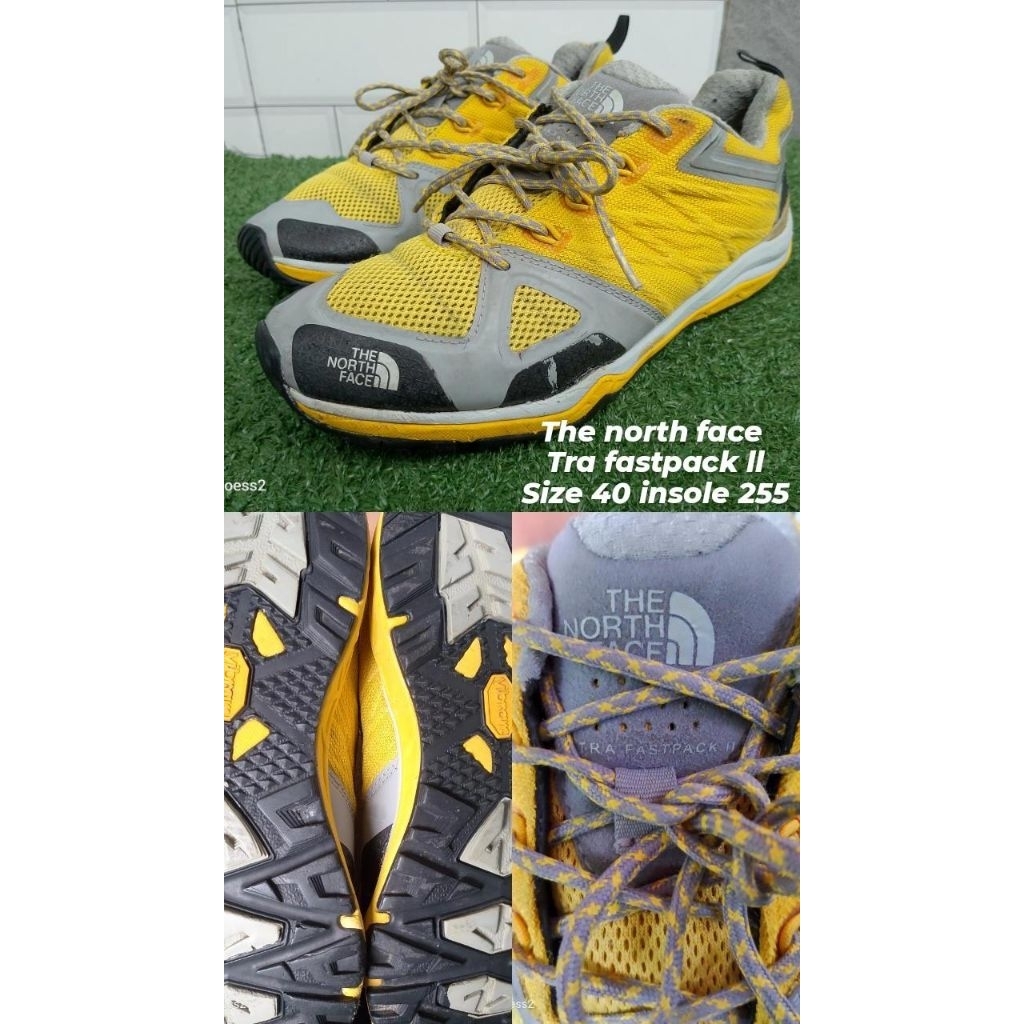 Sepatu hiking outdoor trekking trail runn TNF Ultra Fastpack II GTX GORETEX size 40 insole 255