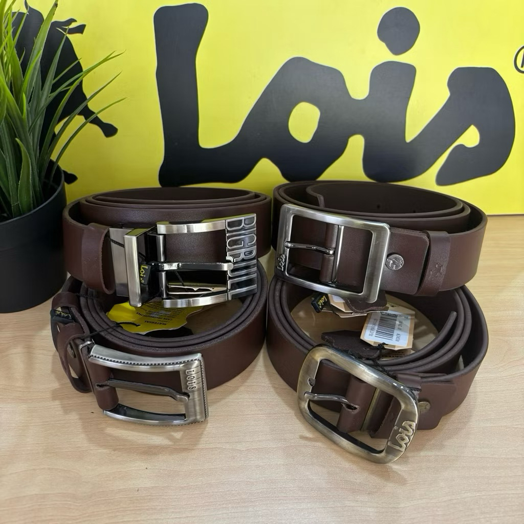 ikat pinggang lois pria original terbaru BROWN