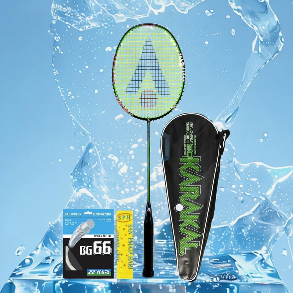 Raket Badminton Karakal Black Zone 20 Bonus Komplit