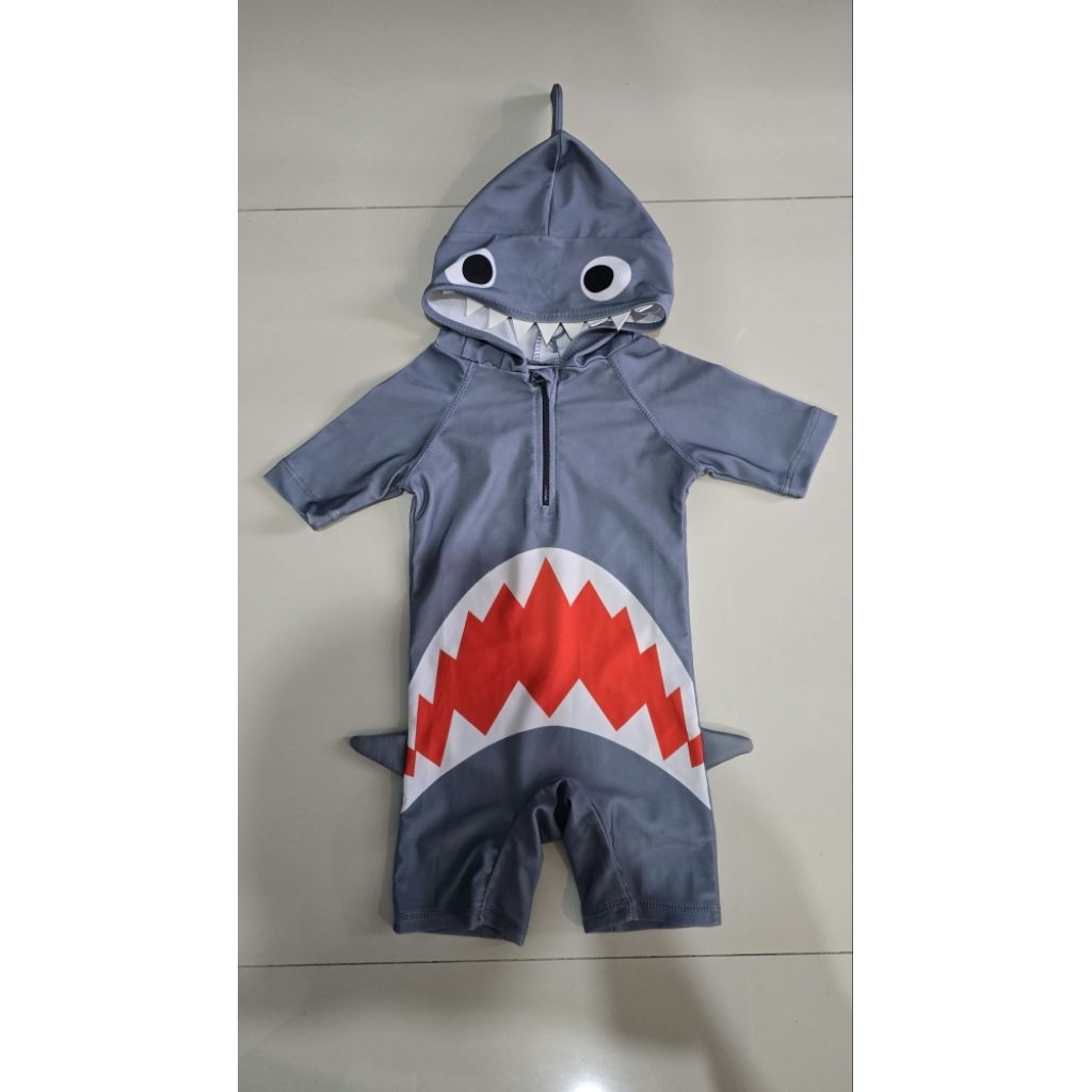 PRELOVED Baju renang anak bayi_balita_baby shark swimwear kids