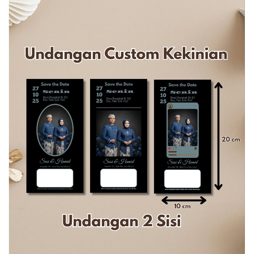 UNDANGAN ELEGAN Hitam kece