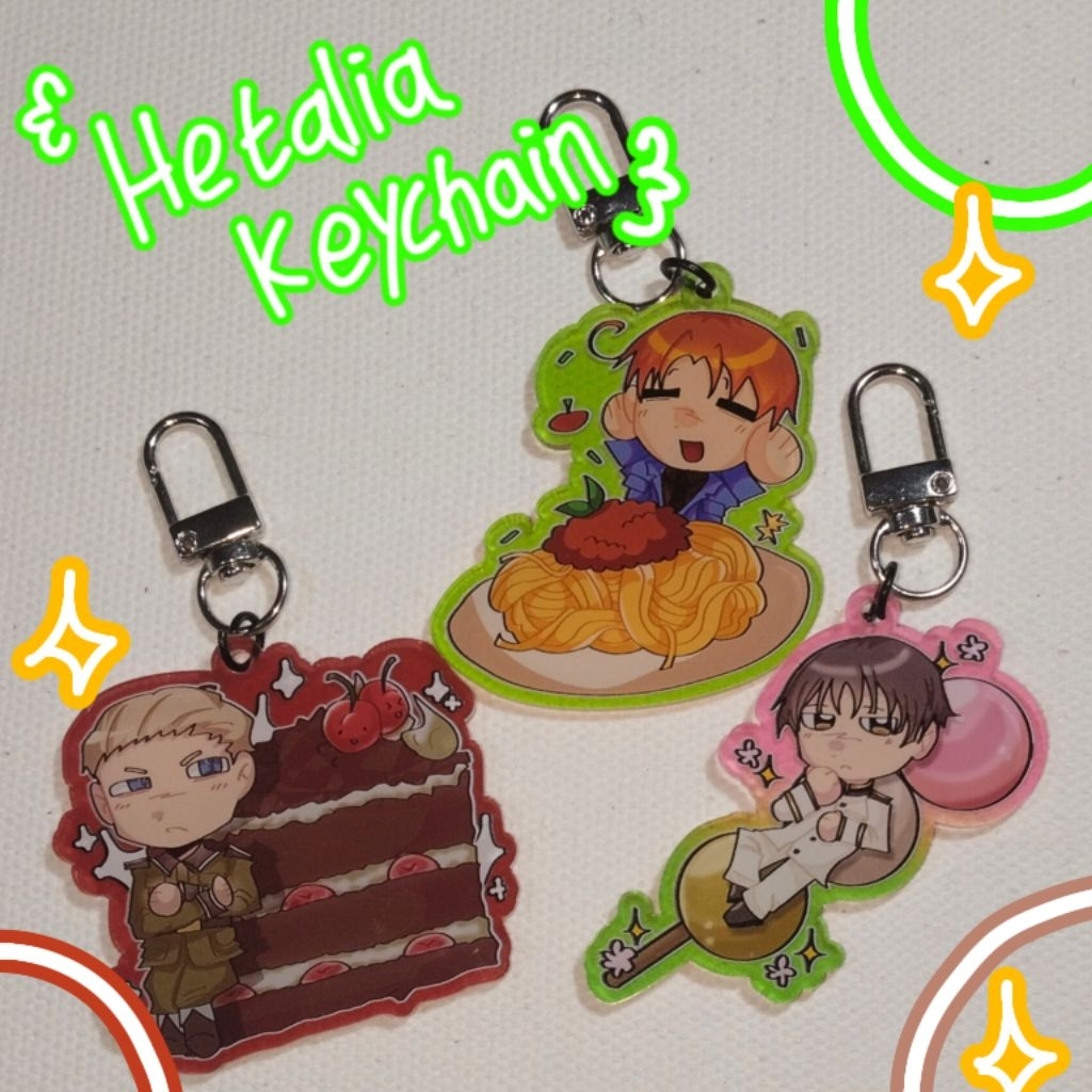 Hetalia Keychain Translucent Fanmerch (READ DESC)