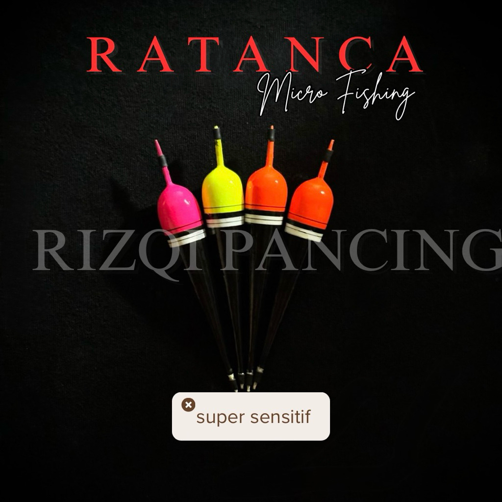 3pcs Pelampung Cabe Arus Deras Ratanca / Kambangan Pancing Ratanca