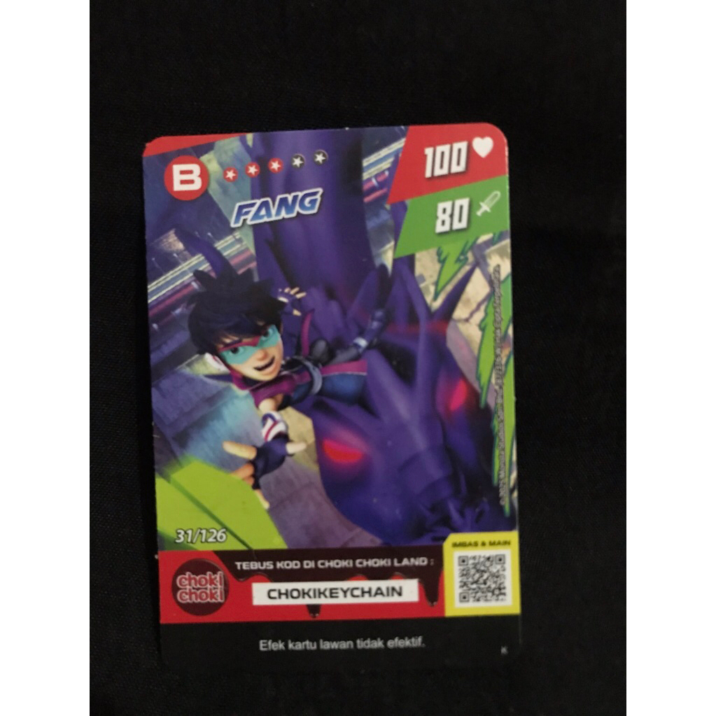 Kartu Boboiboy FANG 31/126 Kartu Boboiboy Choki-Choki