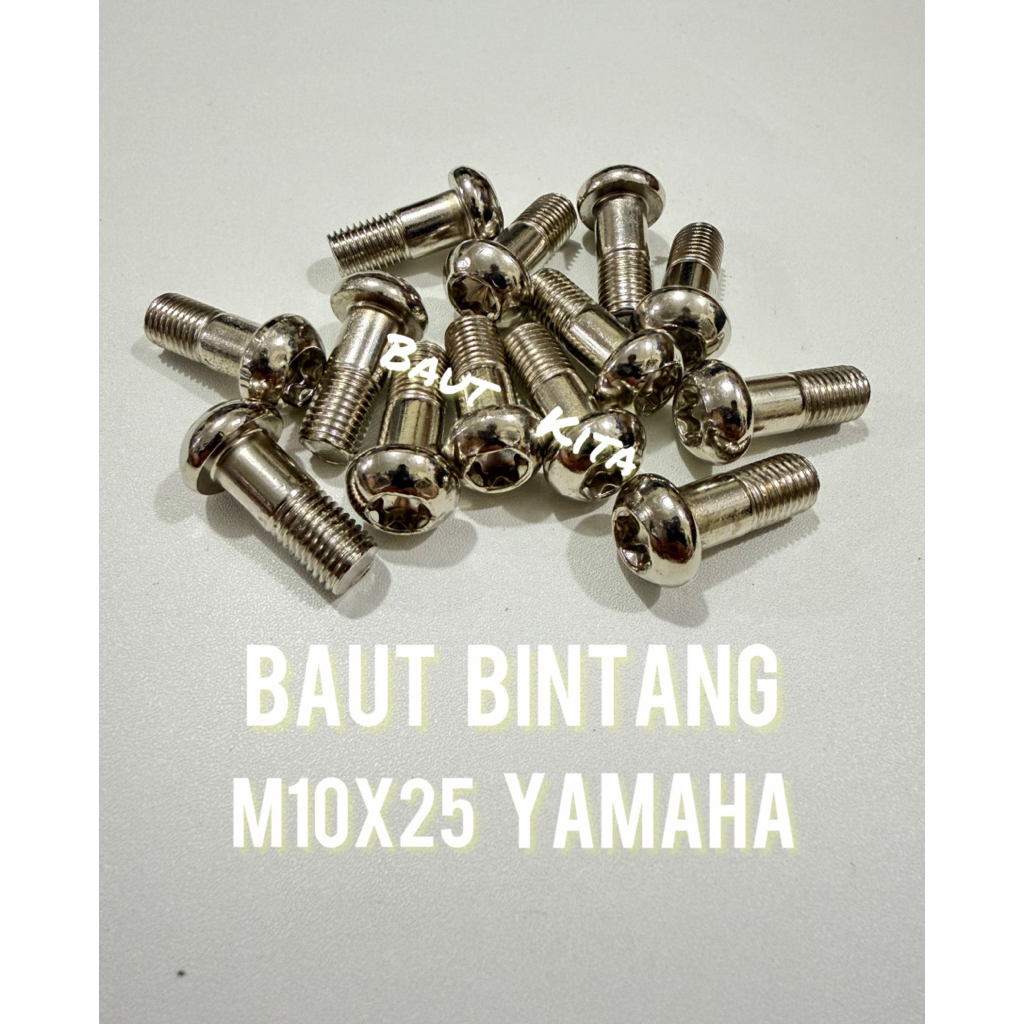 Baut Bintang Kaliper Yamaha M10x25 Nekel Baut 14
