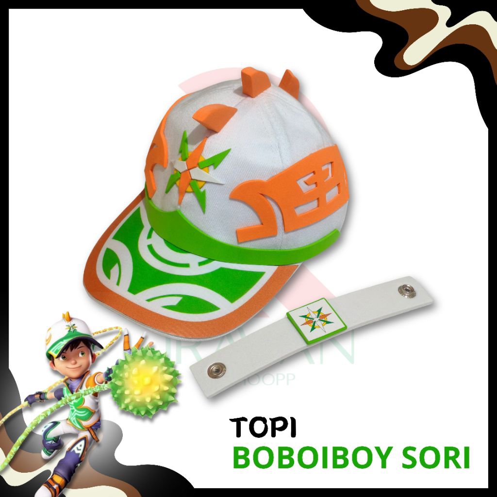TOPI BOBOIBOY KARAKTER SORI ( SOLAR + DURI) TERBAIK