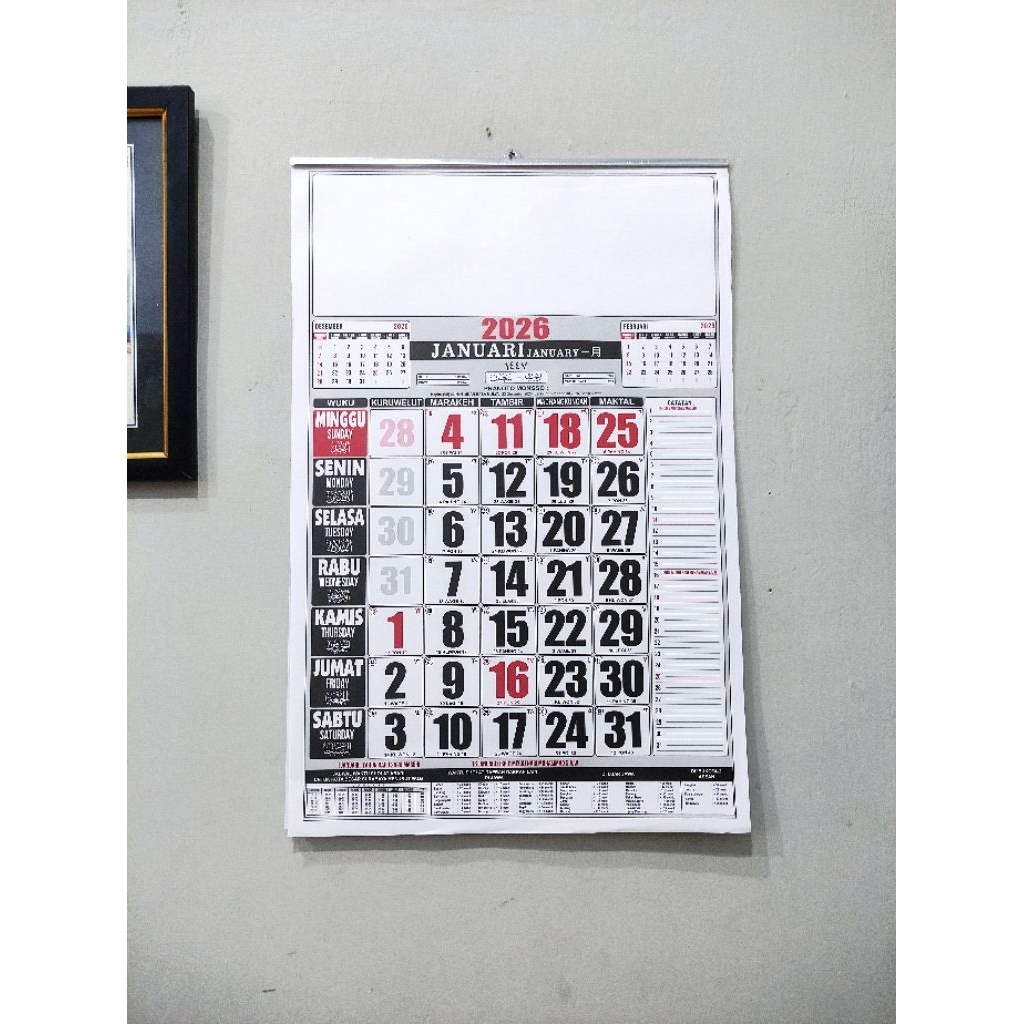 Termurah Terbaru Kalender Nasional 2026 Hitungan Jawa arab