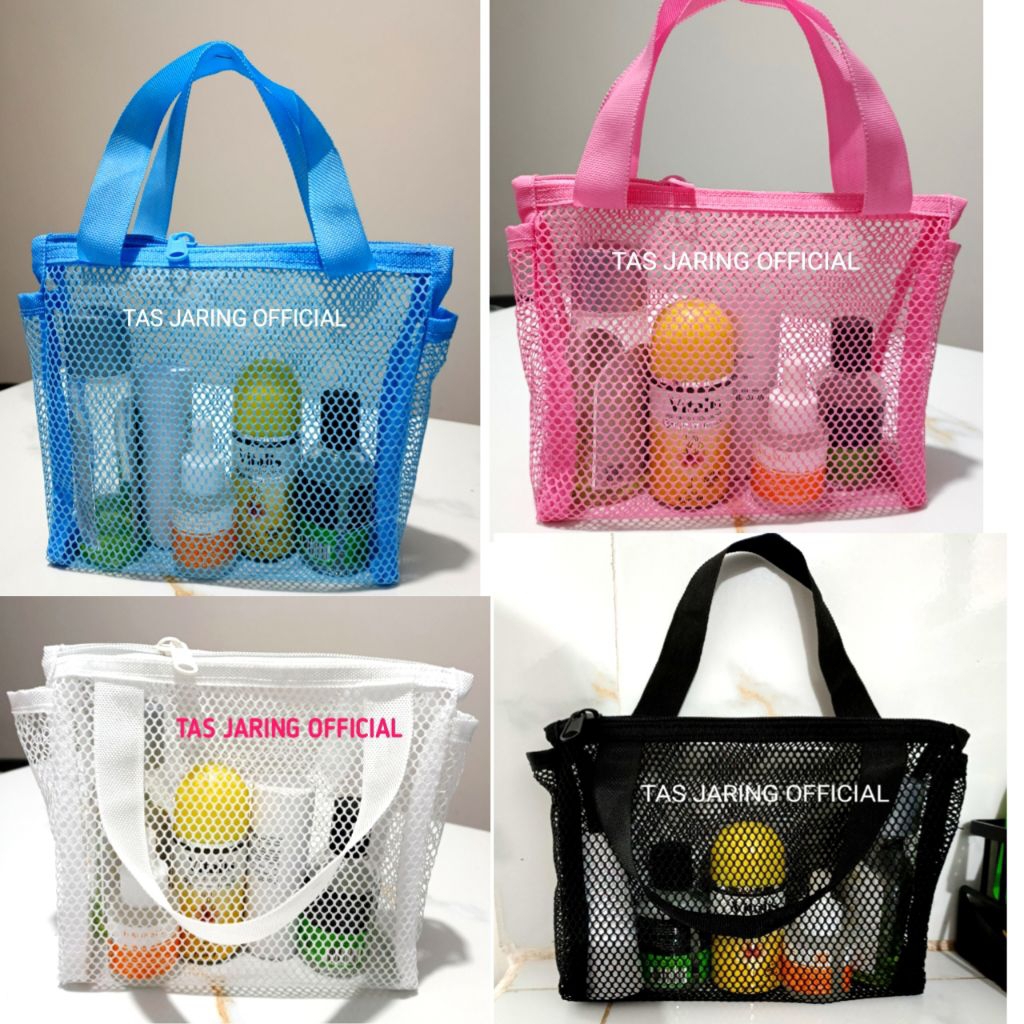 [MINI BAG]Tas Jaring Mandi Tempat Perlengkapan Mandi Kosmetik Pouch Organizer Travel / Tas Make-up B