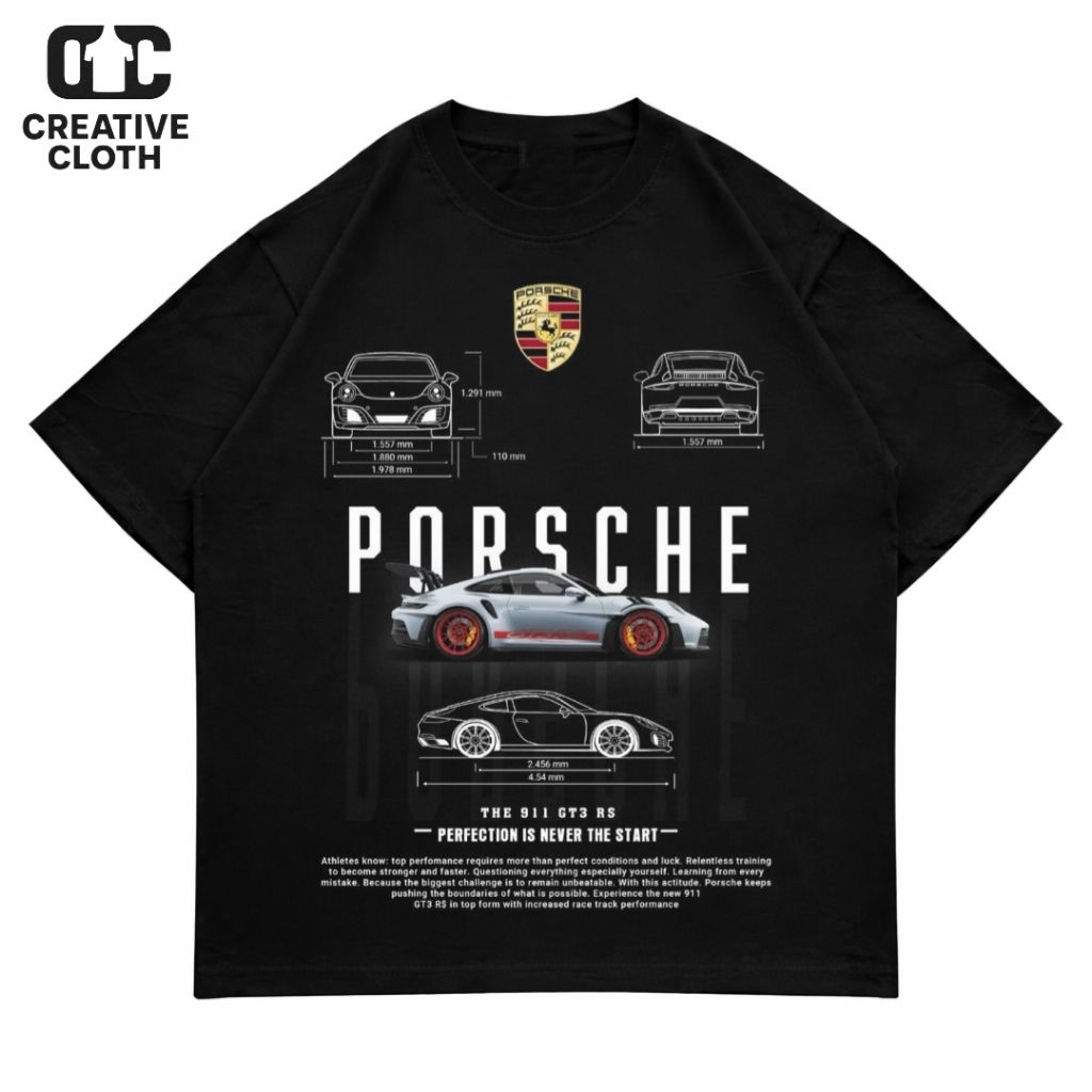 KAOS BAJU OVERSIZE PORSCHE 911 GT3 RS JDM CAR Y2K | T-SHIRT OVERSIZE HITAM STYLE Y2K VINTAGE BOOTLEG