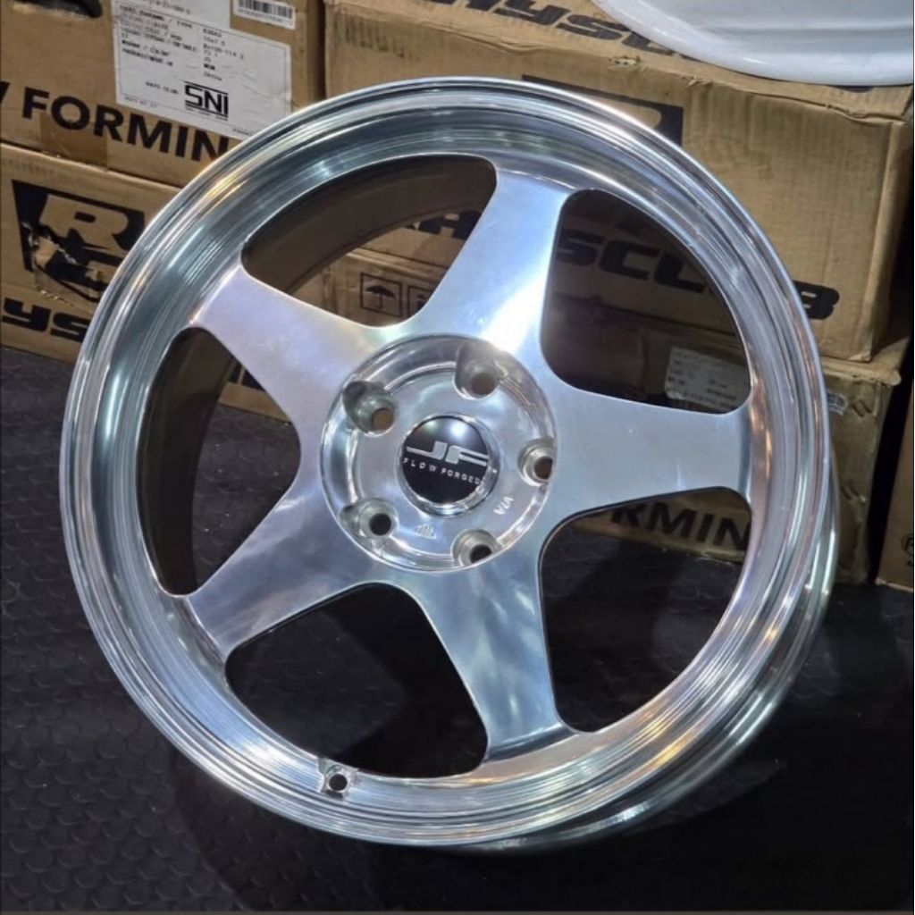 velg mobil bmw r18 spoon flow forming pcd 5x120 lebar 8,5 velg racing mobil bmw ring 18 pcd 5x120 ve