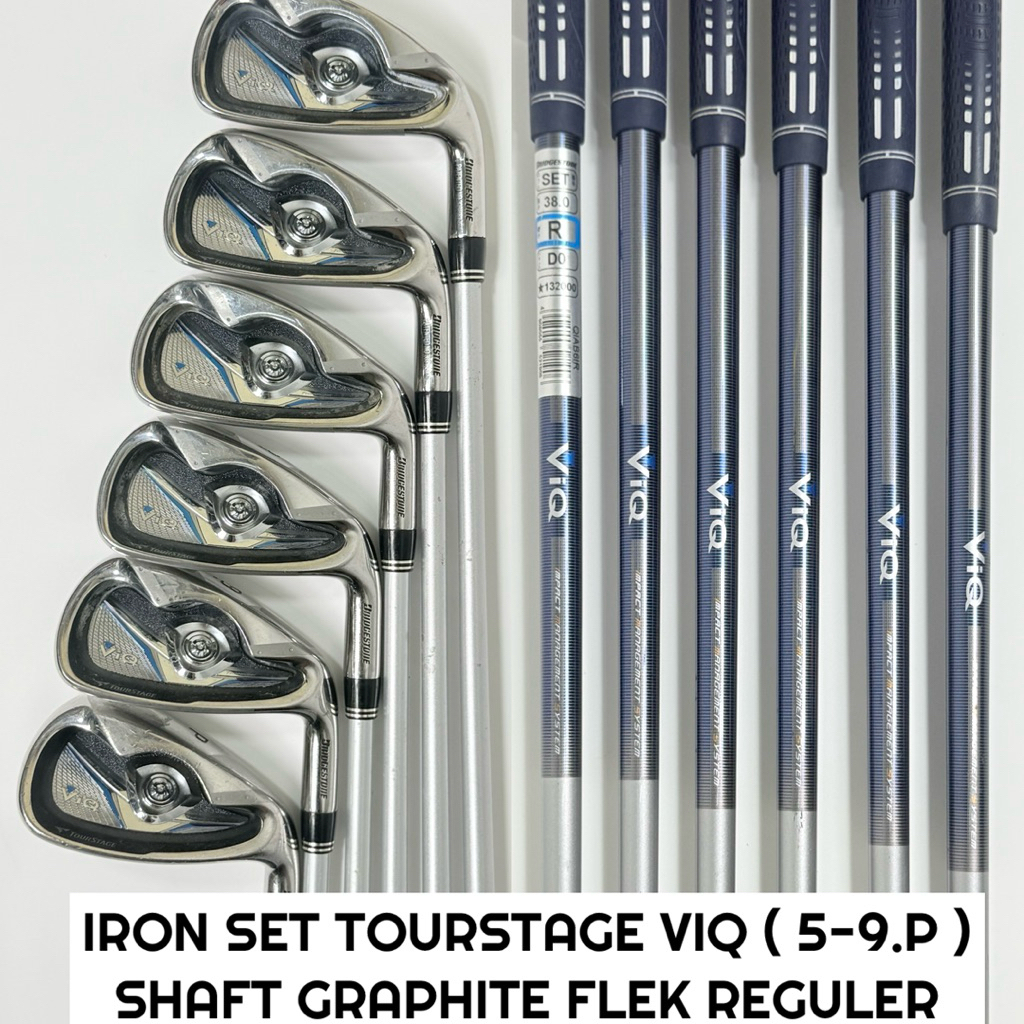 Iron Set Golf Bridgestone Tourstage VIQ Shaft Graphite Flek Reguler Second Original - Stick Golf Iro