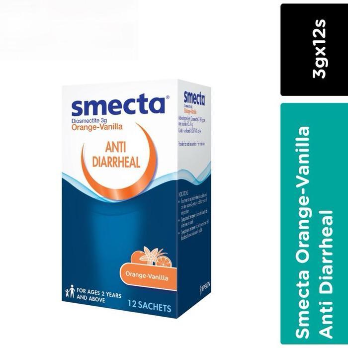 Smecta Anti Diarrheal - Diare - Orange Vanilla 12 sachets, Made in France