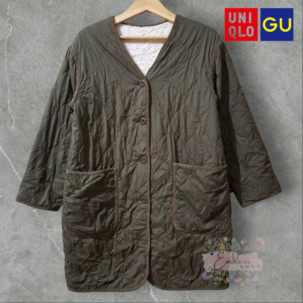 JAKET MUSIM DINGIN INNER SHERPA GU UNIQLO CEWEK SIZE M