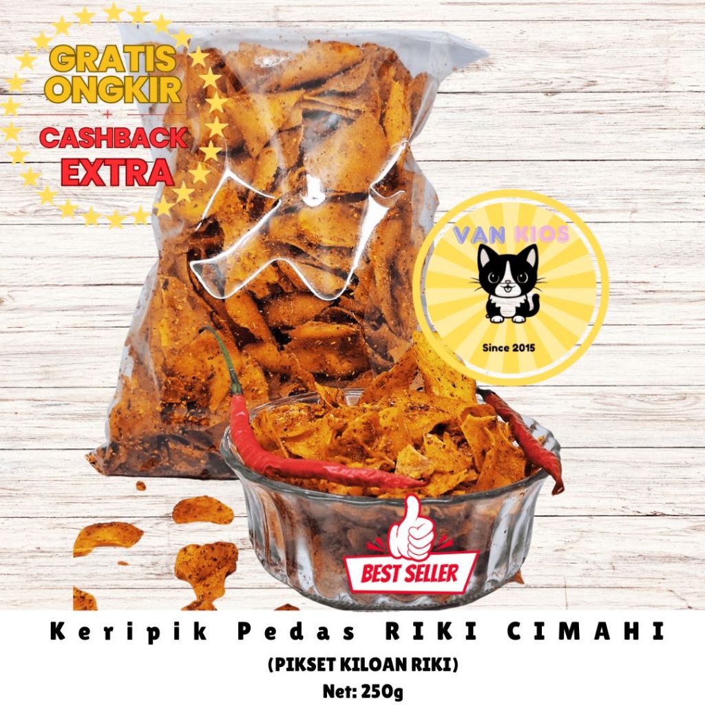 Keripik setan/ Keripik super pedas RIKI (asli)