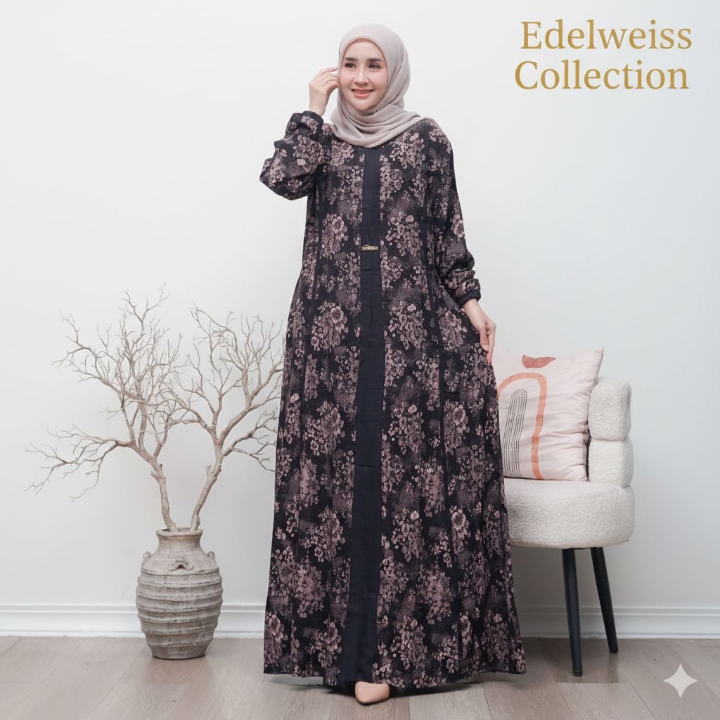 Terbaru gamis lebaran kanaya bahan rayon twill gamis wanita muslim ld 120
