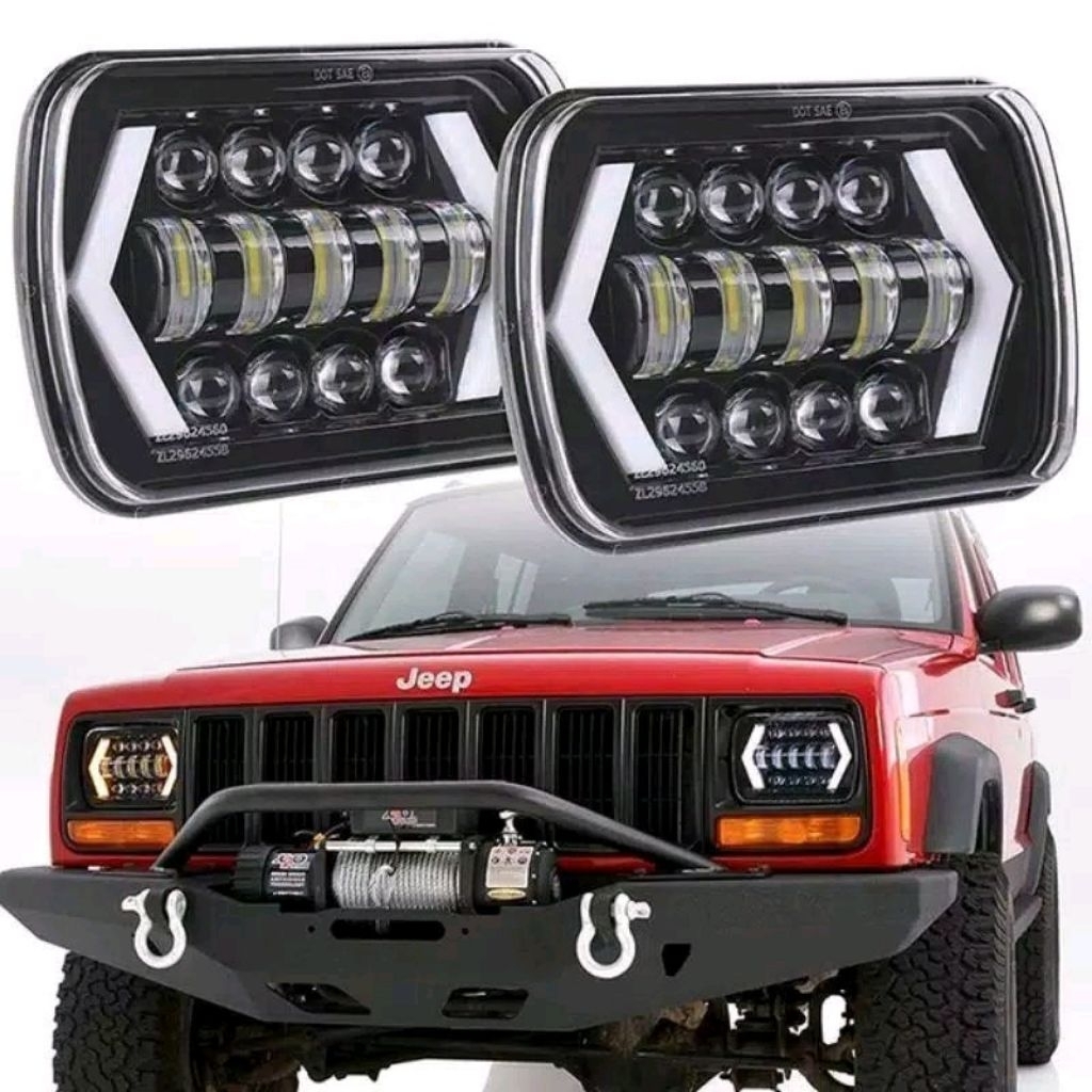 LAMPU LED DAYMAKER KOTAK PANAH JEEP FEROZA L300 TAFT DLL / Lampu depan daymaker