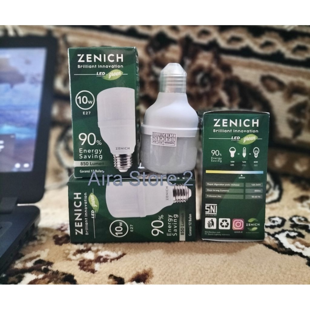 Lampu LED 10 WATT ZENICH Garansi 1 tahun, Murah, Terang