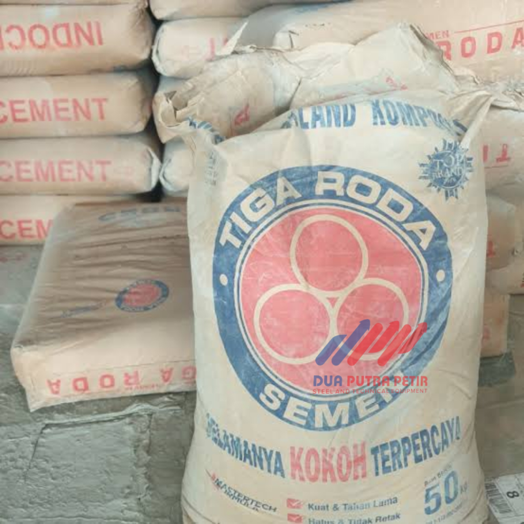 Semen Tiga Roda 40 Kg Material Bangunan dan Besi Baja Termurah Berkualitas di Surabaya