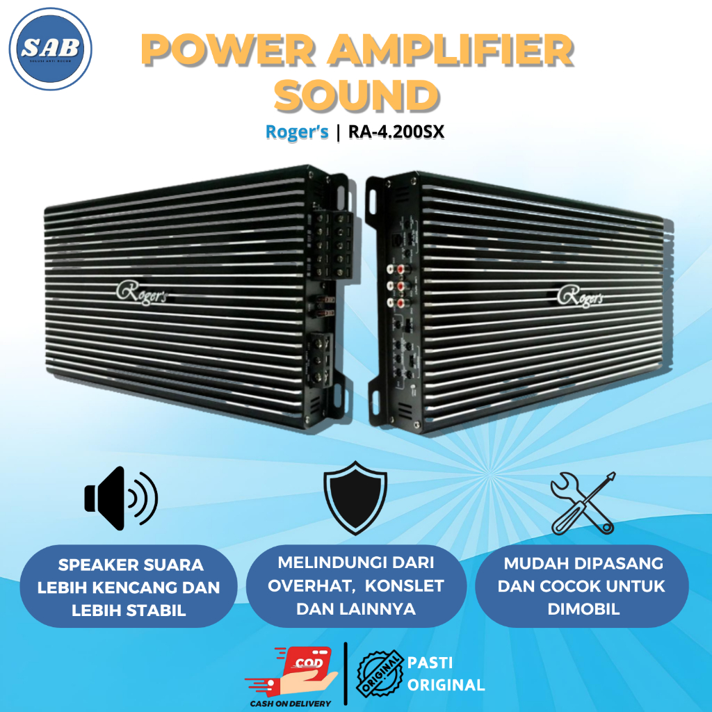 Rogers RA-4.200SX 4-Ch Class AB Amplifier