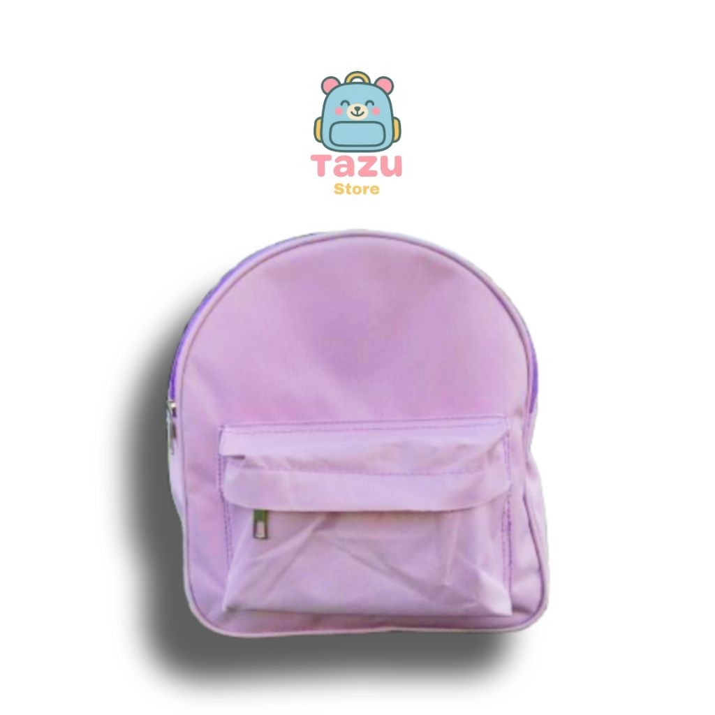 Tazu - tas ransel gendong wanita kecil tas mungil tas lucu untuk main gaya casual santai warna ungu 