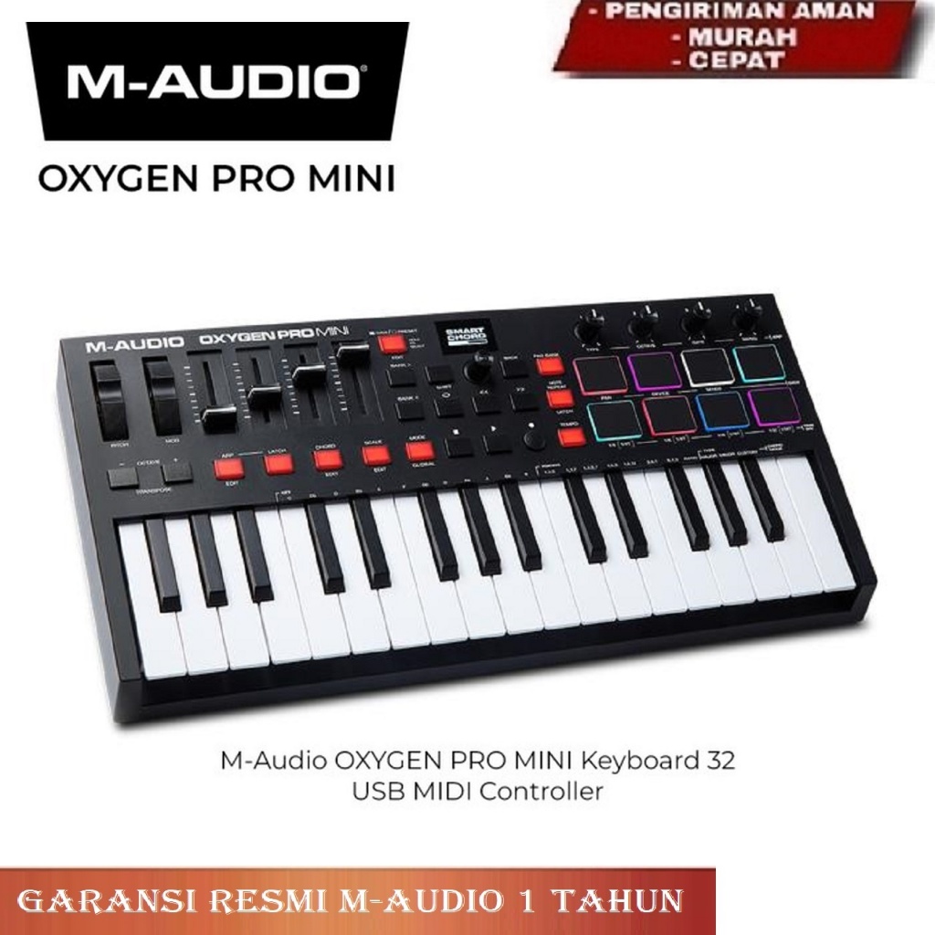 M-AUDIO OXYGEN PRO MINI 32-KEYS MIDI KEYBOARD CONTROLLER