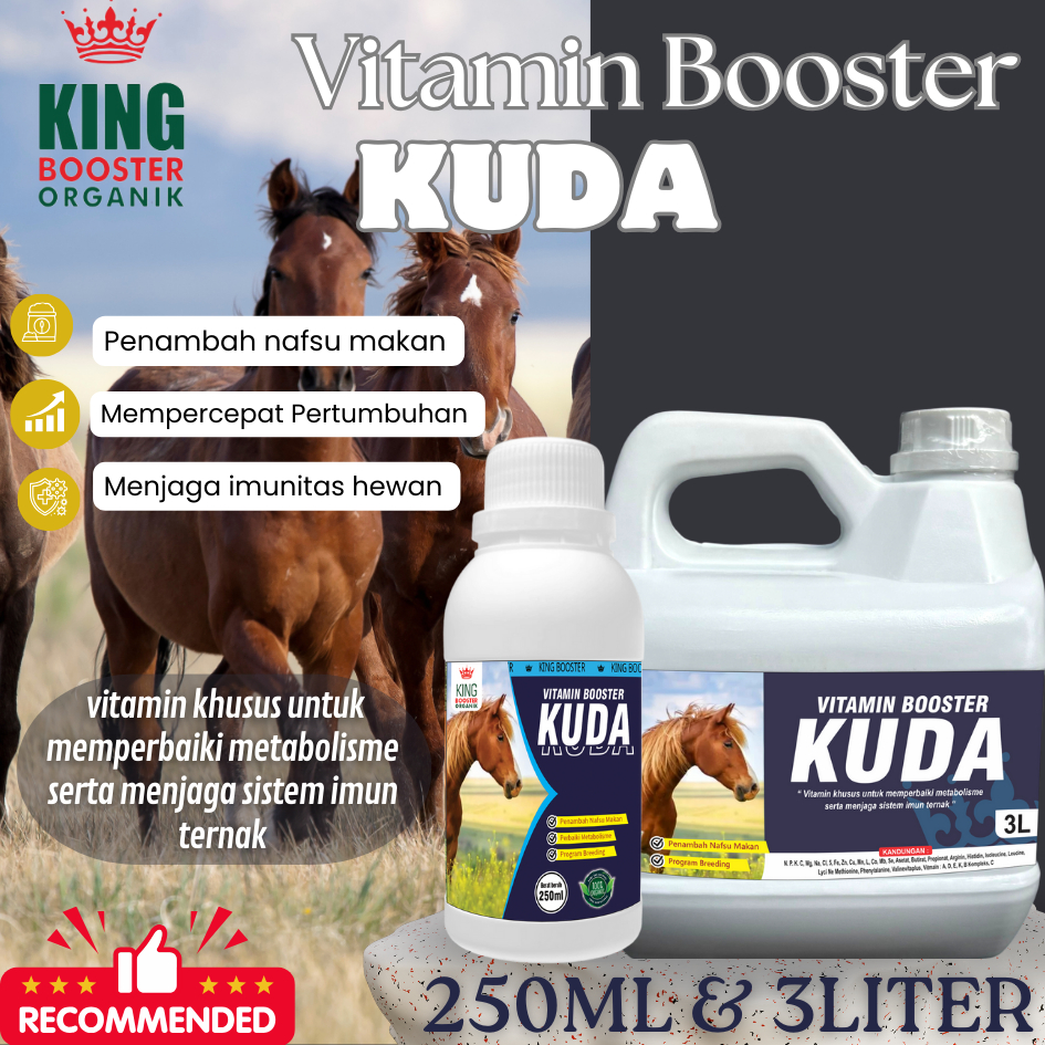 vitamin probiotik kuda 250ml vitamin organik meningkatkan pertumbuhan kuda