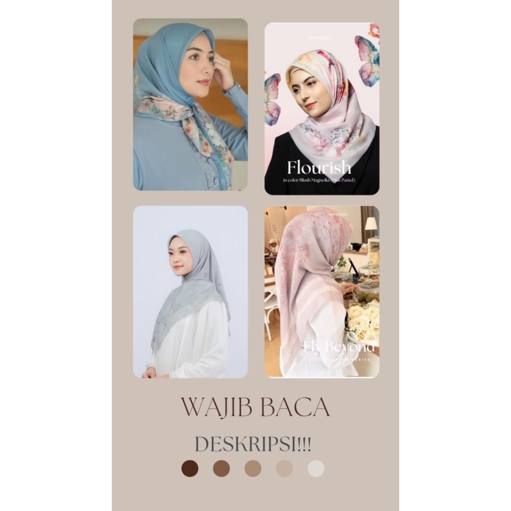 Defect/Rijek Hijab Kerudung  Segiempat Motif Brand Sultan Sosialita Selegram Toktokers